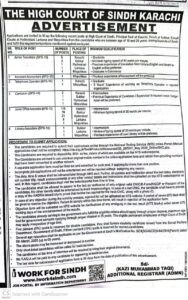 Sindh High Court jobs 2026