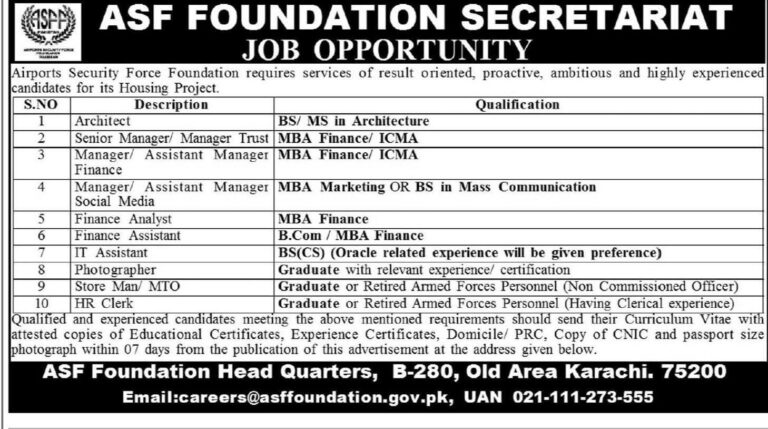 ASF Foundation Jobs 2026