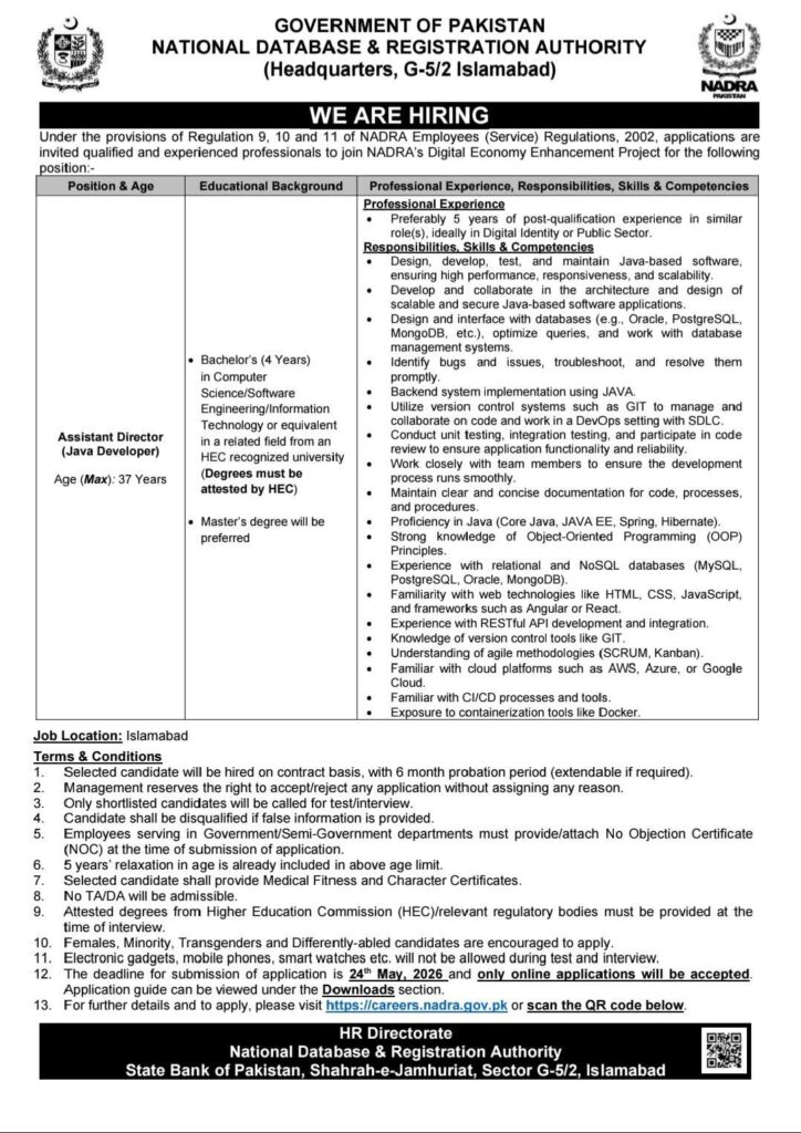 NADRA Jobs 2026