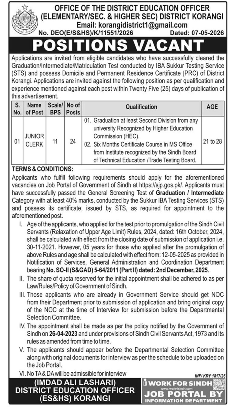Junior Clerk Jobs 2026