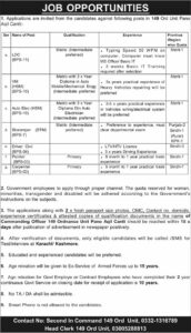 Pakistan Army Jobs in Pano Aqil