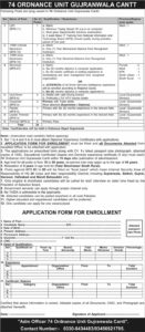 Pak Army Jobs at Gujranwala Cantt 2026