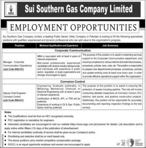 sui gas jobs 2026